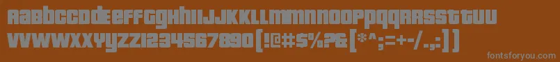 PricedownblRegular Font – Gray Fonts on Brown Background