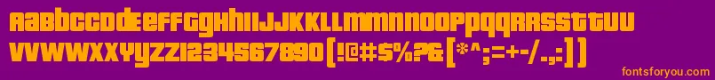 PricedownblRegular Font – Orange Fonts on Purple Background