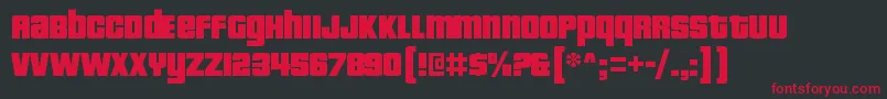PricedownblRegular Font – Red Fonts on Black Background