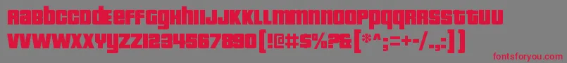 PricedownblRegular Font – Red Fonts on Gray Background