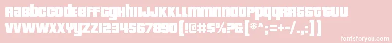PricedownblRegular Font – White Fonts on Pink Background