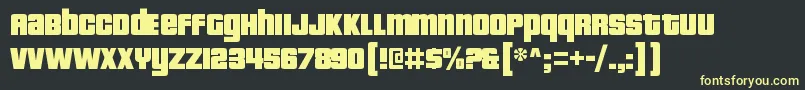 PricedownblRegular Font – Yellow Fonts on Black Background