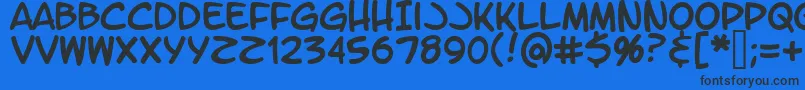 Ltromatic Font – Black Fonts on Blue Background