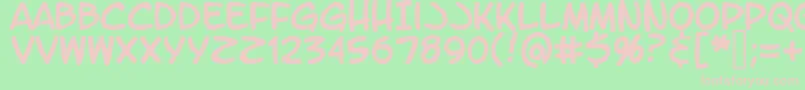 Ltromatic Font – Pink Fonts on Green Background