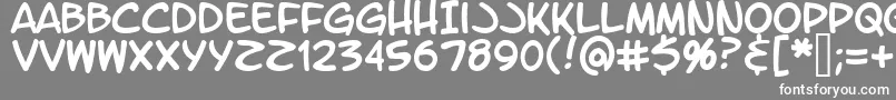 フォントLtromatic – 灰色の背景に白い文字