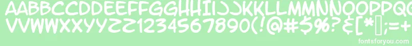 Ltromatic Font – White Fonts on Green Background