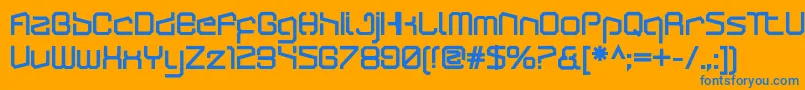 ArcticpatrolUltra Font – Blue Fonts on Orange Background