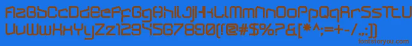 ArcticpatrolUltra Font – Brown Fonts on Blue Background