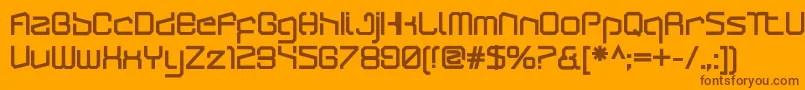 ArcticpatrolUltra Font – Brown Fonts on Orange Background