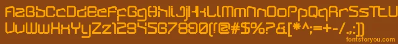 ArcticpatrolUltra Font – Orange Fonts on Brown Background