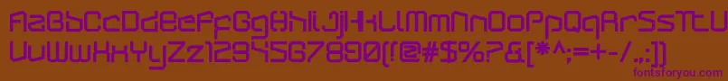 ArcticpatrolUltra Font – Purple Fonts on Brown Background