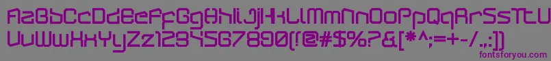 フォントArcticpatrolUltra – 紫色のフォント、灰色の背景