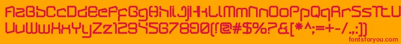 ArcticpatrolUltra Font – Red Fonts on Orange Background
