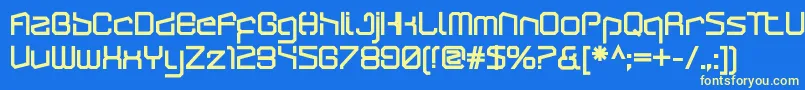 ArcticpatrolUltra Font – Yellow Fonts on Blue Background