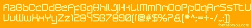 Czcionka ArcticpatrolUltra – żółte czcionki na pomarańczowym tle