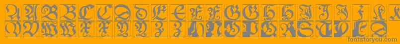 Schoenspergercaps Font – Gray Fonts on Orange Background