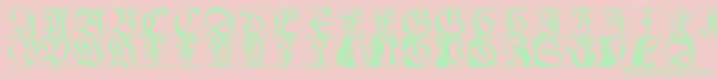 Schoenspergercaps Font – Green Fonts on Pink Background