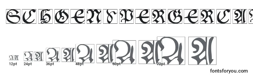 Schoenspergercaps Font Sizes