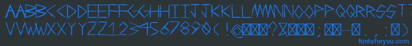 JrudgeRegular Font – Blue Fonts on Black Background