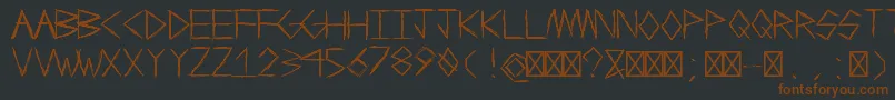 Fonte JrudgeRegular – fontes marrons em um fundo preto