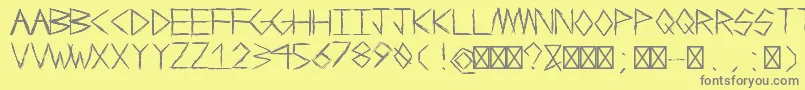 JrudgeRegular Font – Gray Fonts on Yellow Background