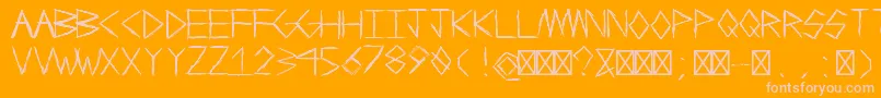 Więcej informacji o czcionce JrudgeRegular Czcionka JrudgeRegular – różowe czcionki na pomarańczowym tle