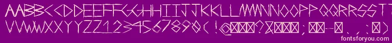 JrudgeRegular Font – Pink Fonts on Purple Background