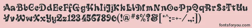 SixtiesRegular Font – Black Fonts on Pink Background