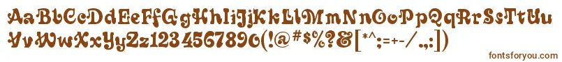 SixtiesRegular Font – Brown Fonts on White Background