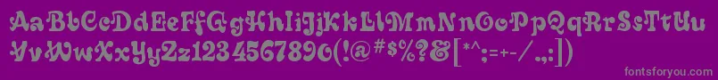 SixtiesRegular Font – Gray Fonts on Purple Background