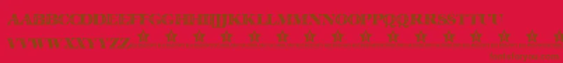 Czcionka Major – brązowe czcionki na czerwonym tle