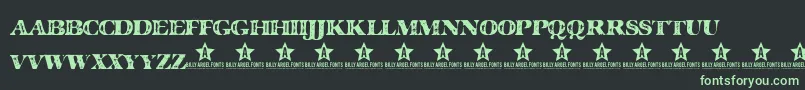 Major Font – Green Fonts on Black Background