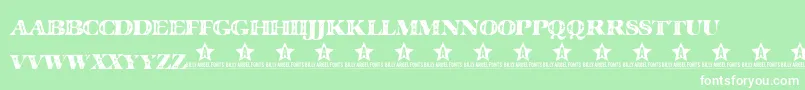Major Font – White Fonts on Green Background