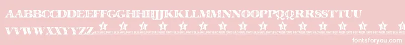 Major-Schriftart – Weiße Schriften auf rosa Hintergrund