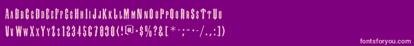 Slayer Font – Pink Fonts on Purple Background