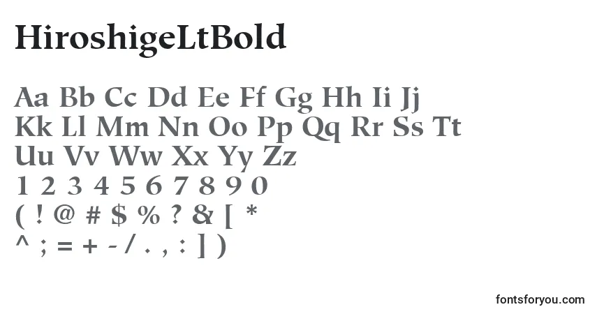 Шрифт HiroshigeLtBold – алфавит, цифры, специальные символы