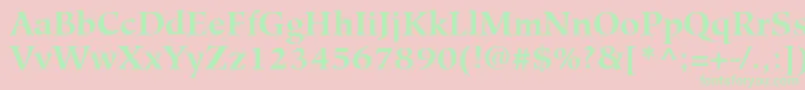 Шрифт HiroshigeLtBold – зелёные шрифты на розовом фоне
