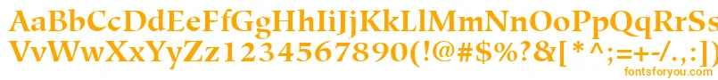 Шрифт HiroshigeLtBold – оранжевые шрифты на белом фоне