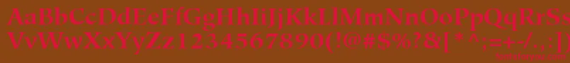 HiroshigeLtBold Font – Red Fonts on Brown Background
