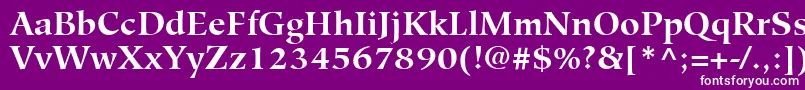 フォントHiroshigeLtBold – 紫の背景に白い文字