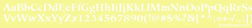 フォントHiroshigeLtBold – 黄色い背景に白い文字