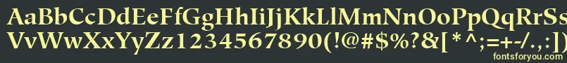 フォントHiroshigeLtBold – 黒い背景に黄色の文字