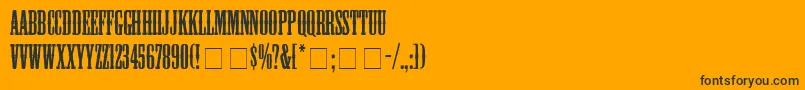 PlugSsi Font – Black Fonts on Orange Background