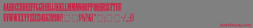 PlugSsi Font – Red Fonts on Gray Background