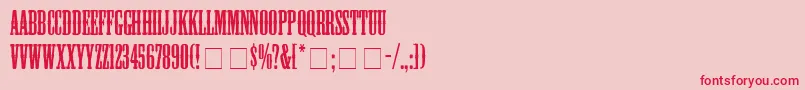 PlugSsi Font – Red Fonts on Pink Background