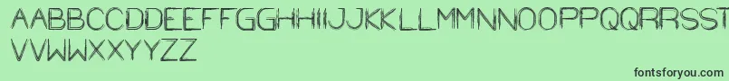 StrawHat-fontti – mustat fontit vihreällä taustalla