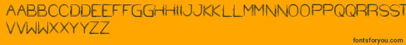 StrawHat-Schriftart – Schwarze Schriften auf orangefarbenem Hintergrund