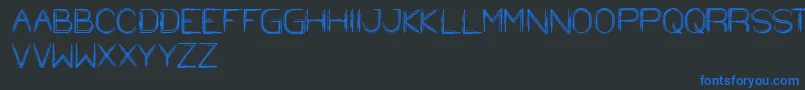StrawHat Font – Blue Fonts on Black Background