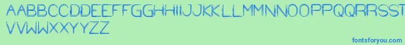 StrawHat Font – Blue Fonts on Green Background