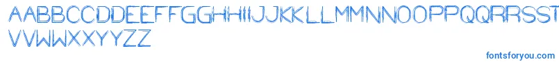 Шрифт StrawHat – синие шрифты на белом фоне